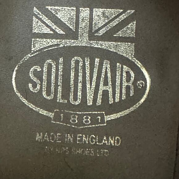 Solovair Dealer Hi-Shine Finish Leather Boots Chelsea Cognac Sz 7 England Made